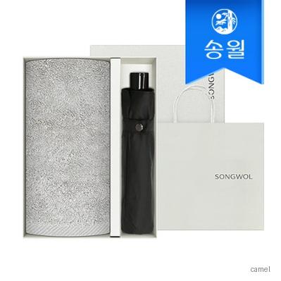 송월 선물세트 뉴컬러무지타올1 SW 3단 컬러무지우산1 쇼핑백