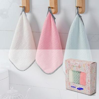 극세사 바이어스 고리 행주 3p 25cm
