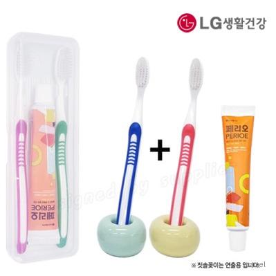 커플 326미세모 페리오 칫솔치약세트