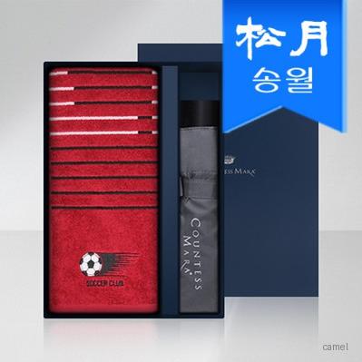 송월 타올 우산 2매 선물세트 축구 스포츠1 3단 폰지1