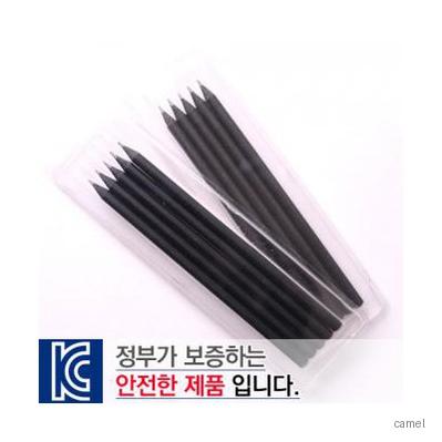 투명사각 흑목원형연필5P세트