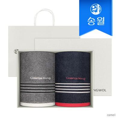 송월타월 카운테스마라 포라인세면 2매 선물세트 CM상하 쇼핑백 답례품