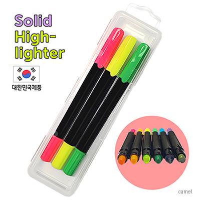 뉴블랙고체형광펜 3P세트