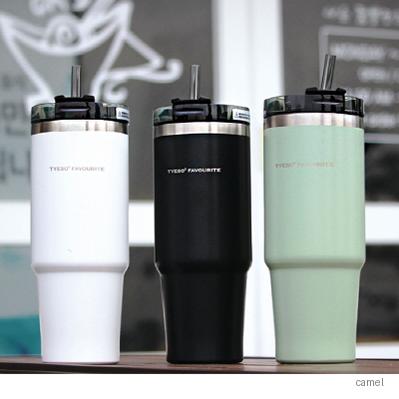 오보틀 TYESO 진공켄처 빨대텀블러 887ml