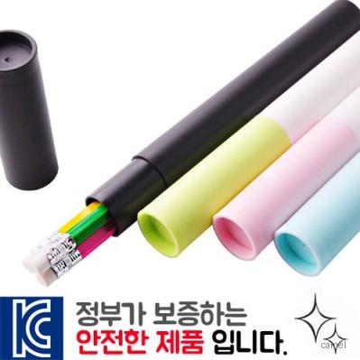 육각지우개연필3p바닐라원통케이스