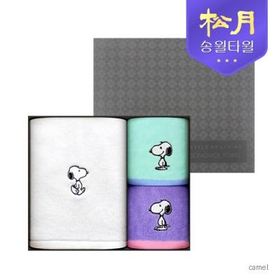 송월타올 스누피 리버40 스플릿36 3P세트 세면1 핸드2