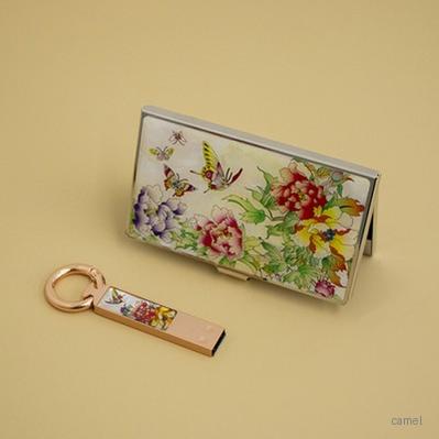 나빌레라 LED 자개스틱USB 8G 32G 명함세트 전통문양