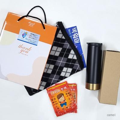 선물세트 4종 넥워머 목도리 목돌이 핫팩 손난로 텀블러