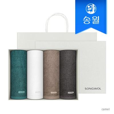 송월타올 코마 40수 포인트 200g 4매 선물세트 쇼핑백 기념수건 답례품