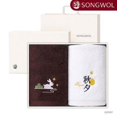 송월 추석타올 래빗문 190g 2p 세트