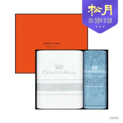송월타올 더블다이아 바스 세면 2P 선물세트