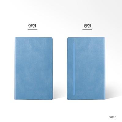 콤마 25절별 파스텔 블루 양장 밴드형 다이어리 프리