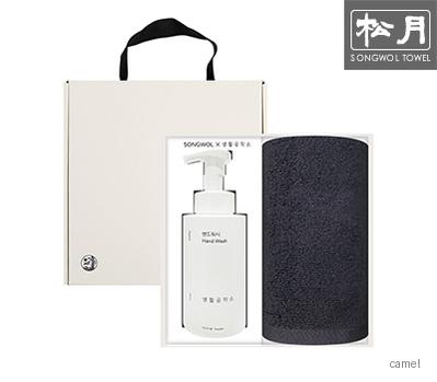 송월 항균150g 생활공작소500ml세트 세면타월1p 핸드워시1p
