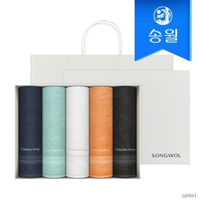 송월타올 CM 스티치 헤링본 160g 5매 선물세트 쇼핑백 기념수건 답례품