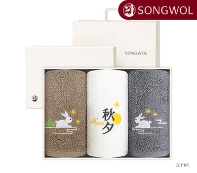 송월 추석타올 래빗문 150g 3p 세트
