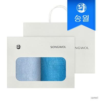 송월타월 항균 프리미엄무지170g 2매 선물세트 쇼핑백 답례품
