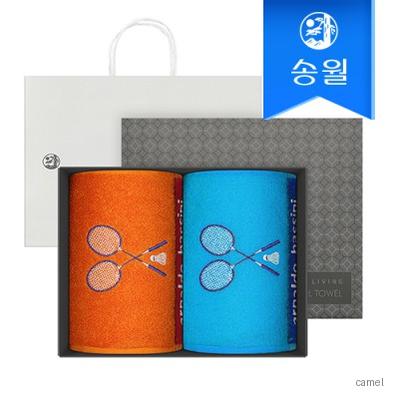 송월 배드민턴 클럽 스포츠수건 2매선물세트 블랙박스 쇼핑백 CM