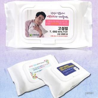 흰색물티슈 캡형 80매 40g
