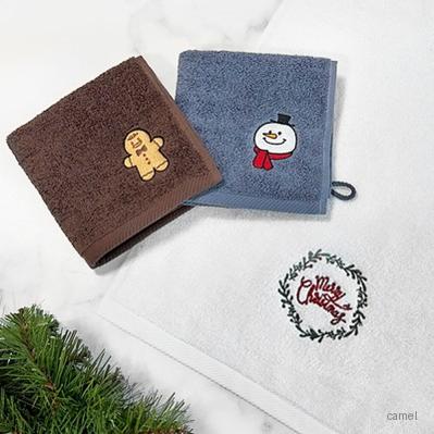송월 크리스마스 항균타올 기프트세트 윈터데이세면2 몽글고리2