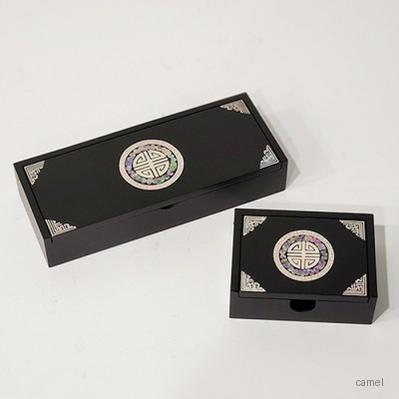 상감수필함 명함함세트 자개띠볼펜 포함