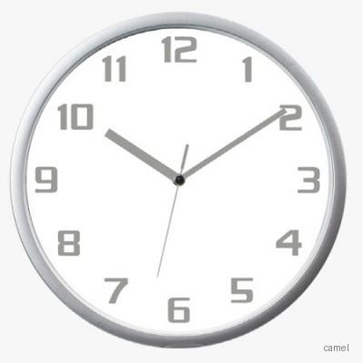 300 실버삼공벽시계