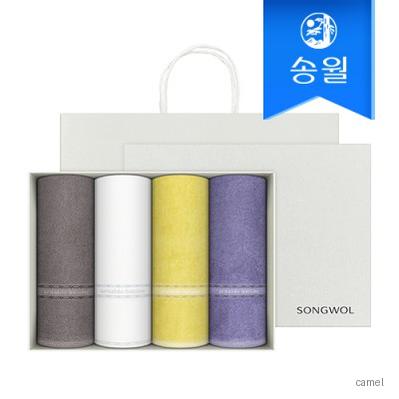 송월타올 AB 체인 140g 4매 선물세트 쇼핑백 세면타올 기념수건 답례품