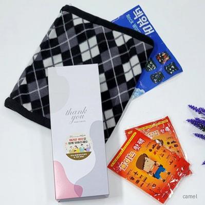 선물세트3종 넥워머 목돌이 목도리 핫팩 손난로
