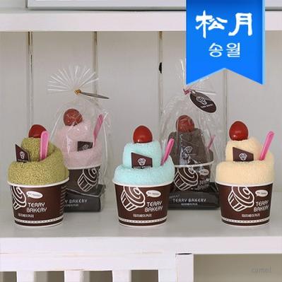 송월 아이스크림케익 베이커리 기념수건