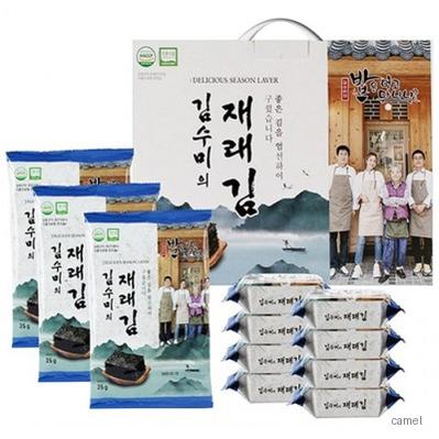김수미 재래김 전장3봉 도시락8봉 김서물 김세트 명절선물 설선물 선물세트