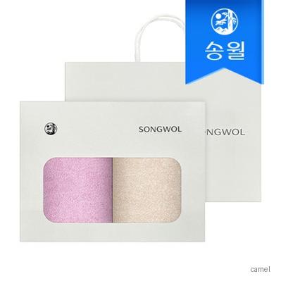 송월타월 라이트무지 2매 선물세트 쇼핑백 답례품