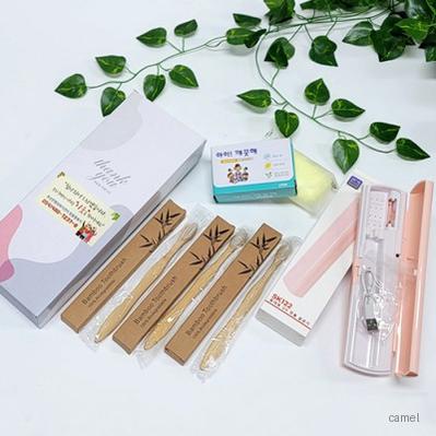 선물세트4종 아이깨끗해 비누 칫솔살균기 대나무칫솔