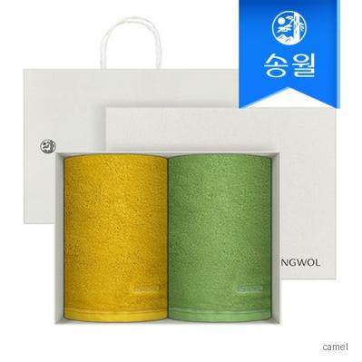 송월타월 컬러풀 170g 2매 선물세트 크림상하 쇼핑백 답례품