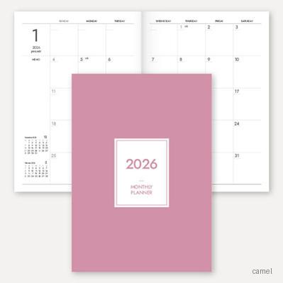 2026 월간 플래너 노트 중철제본 A4