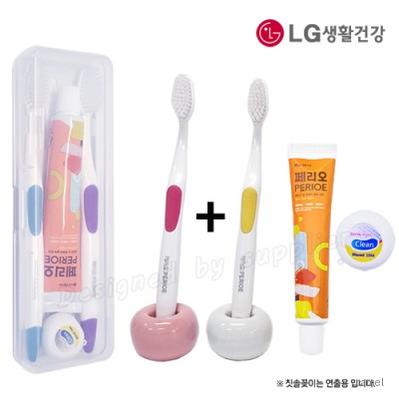 커플 LG미세모 페리오 치실 칫솔치약세트