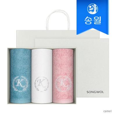 송월 카이저 40수 코마 180g 3매 선물세트 쇼핑백 호텔수건 답례품