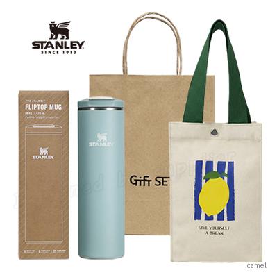 스탠리 텀블러 트랜짓 플립탑머그473ml 시폼 파우치 쇼핑백