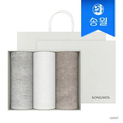 송월타월 뉴컬러무지 3매 선물세트 쇼핑백 답례품