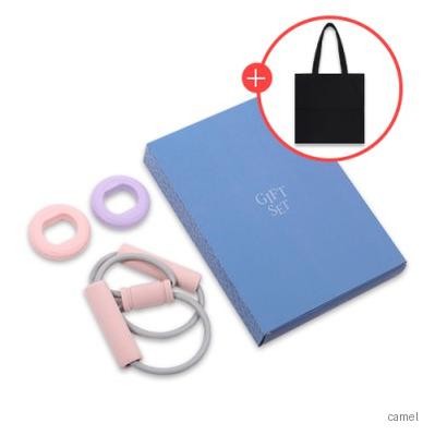 로페리아 파스텔 원형 압력기2P 헬스 근력 밴드1P 투포켓 에코백 세트