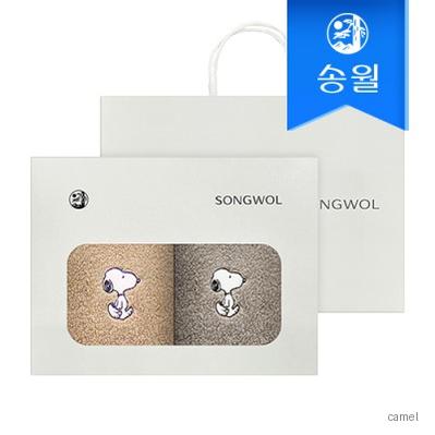 송월타올 스누피 리버 2매 선물세트 쇼핑백 기념수건 답례품