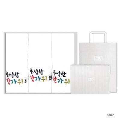 송월 풍성한한가위 3매 선물세트 쇼핑백 120g