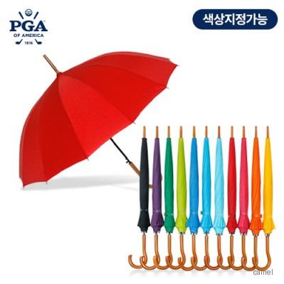 PGA 55 14k곡자손잡이칼라 장우산