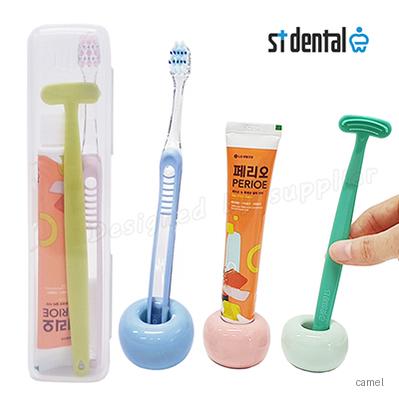 ST덴탈 혀클리너 오랄비 벨벳 페리오 칫솔치약 여행용세트