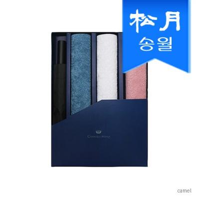 송월 타올우산 4매 선물세트 180g 코마40수3 2단완벽무지1 쇼핑백 미포함