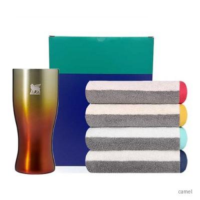 스탠리 골든아워 프리즘 필스너 비어글라스 443ml 송월고급수건1P세트