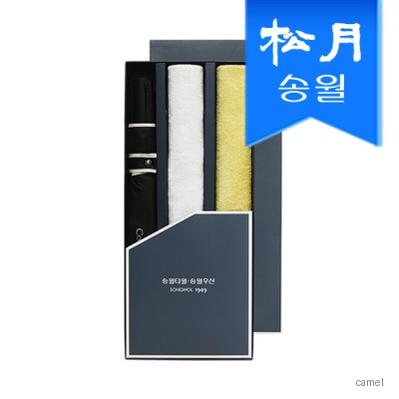 송월 타올우산3매선물세트 CM뱀부블럭2 CM2단폰지바이어스1
