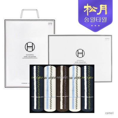송월타올 카운테스라마 체크40 200g 5P 타올세트