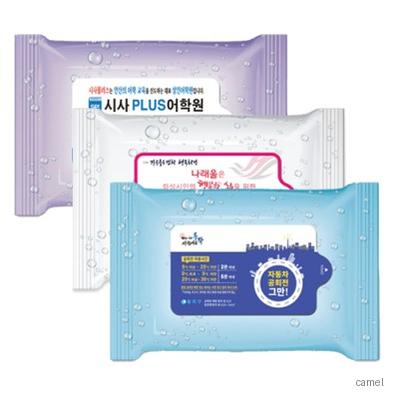 물방울 3종 렌덤 유광 물향기 물티슈 20매