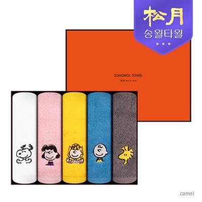 송월타올 스누피 피너츠 핸드타올 5P세트