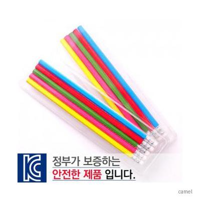 투명사각 육각지우개연필5P세트