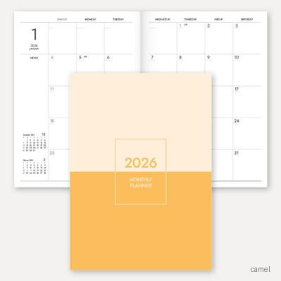 2026 월간 플래너 노트 책제본 16절 B5
